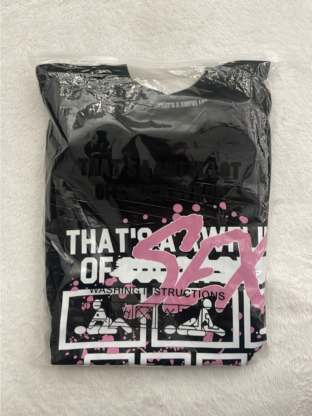 Kids Black Graphic Tee with Pink Accent